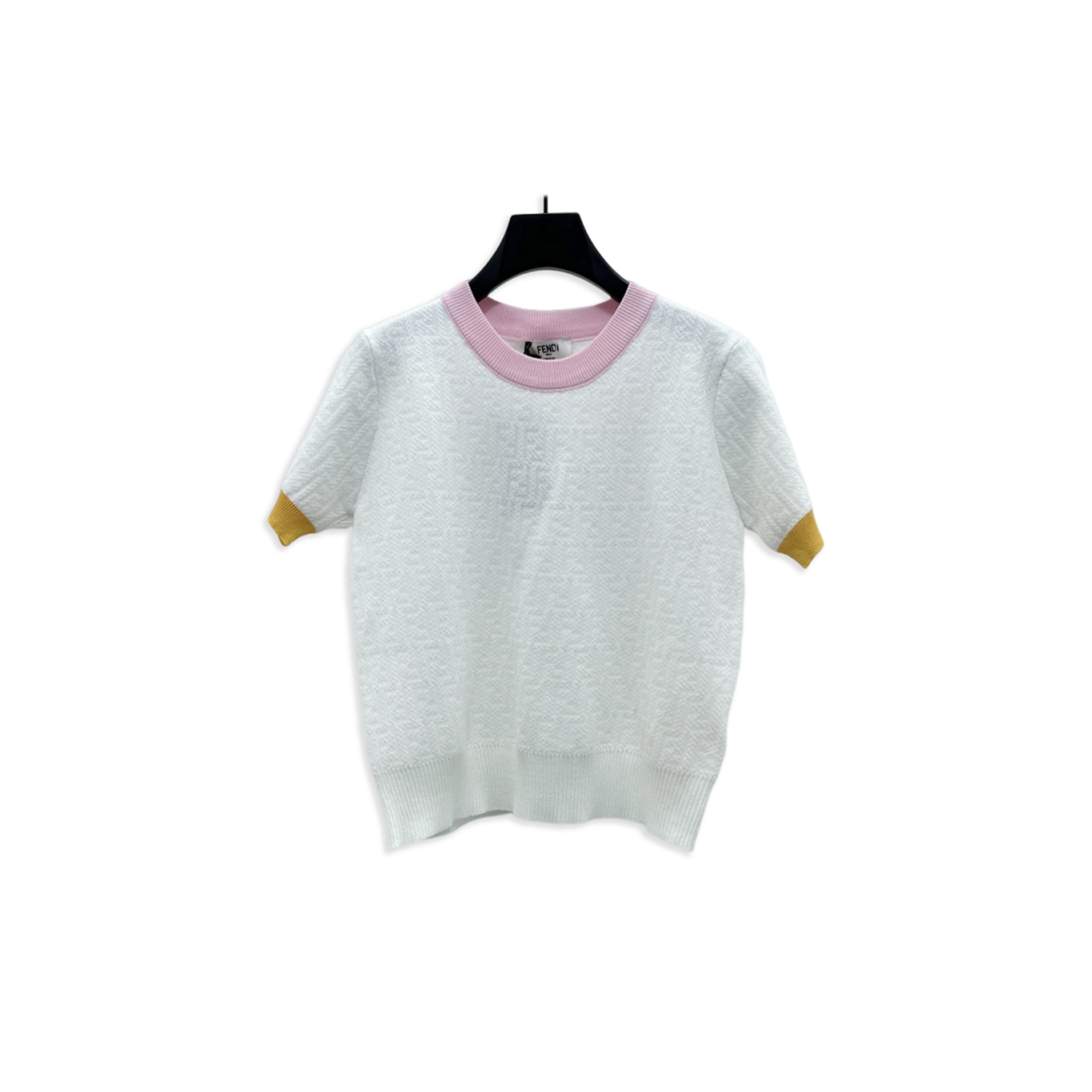 FENDI CREW NECK KNITTED SHORT SLEEVE